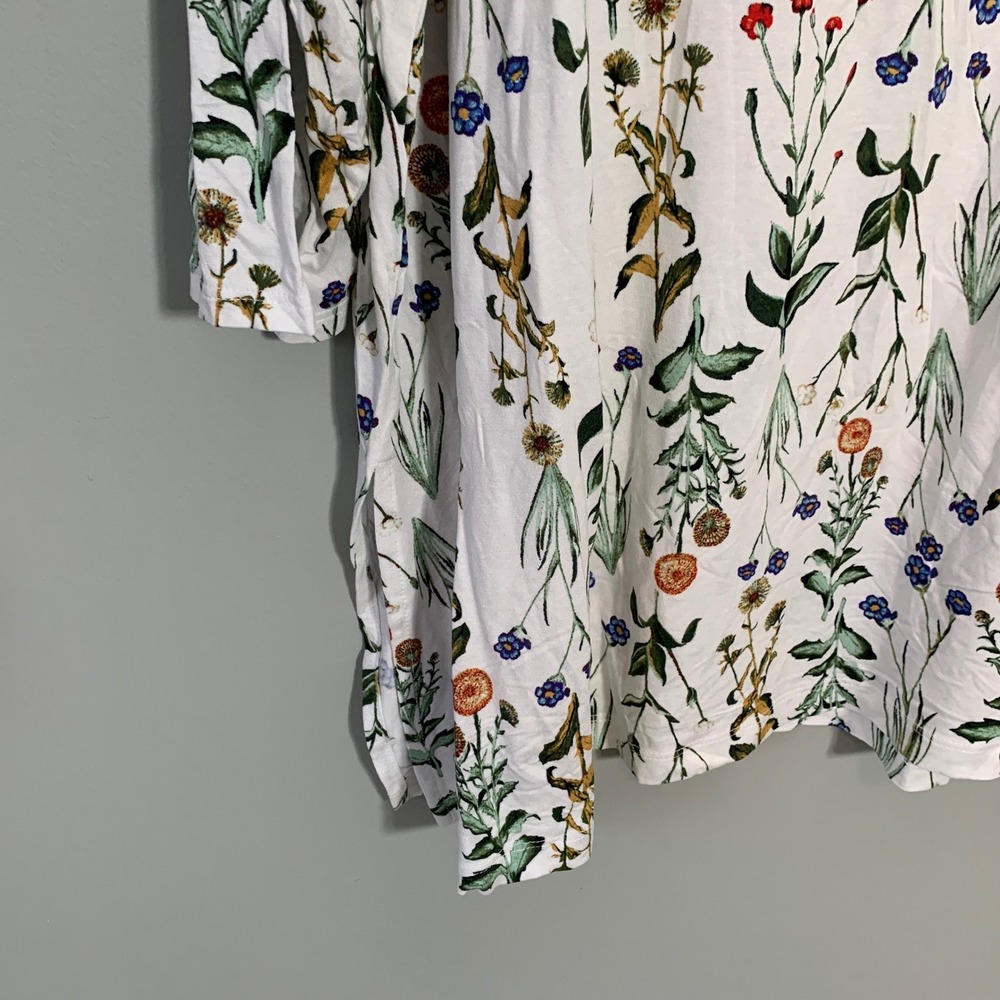 NEW Tabitha Webb Womens 3X Botanical Print Long Sleeve Boat Neck Jersey Knit Top - Picture 2 of 11